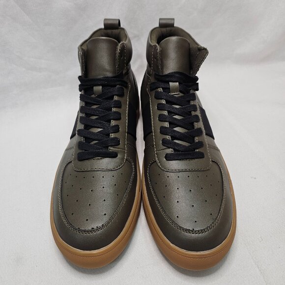 Abound Mr Jared Designer High Top Sneaker Shoe Trainer Olive Black Men's Size 10 - Picture 2 of 12